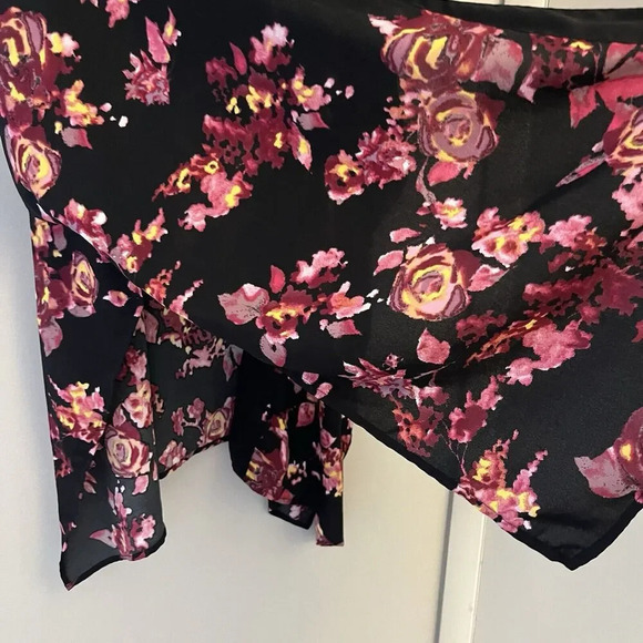 Catherine’s Floral Kimono Jacket One Size Black Red Boho Women’s Short Sleeve - Picture 4 of 8